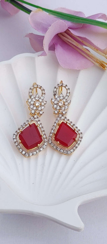 Handmade Judao earrings with Real Stone Original 18K Gold Polish/ME-321