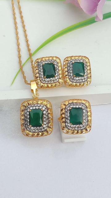 3 Colors | Hand Carved Locket set | 22k Gold plated (3 yr. Warranty) | RP-110