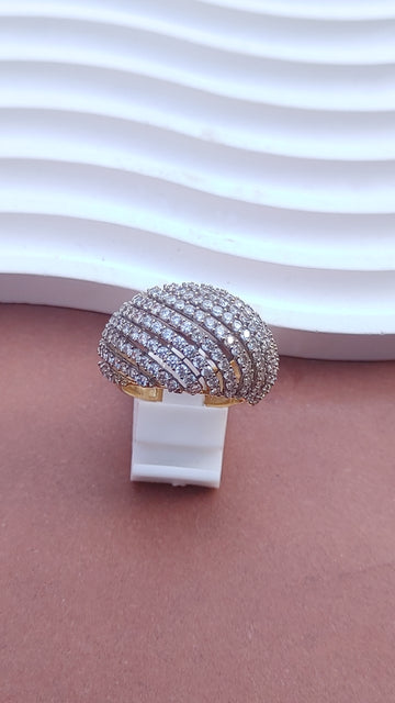 Diamond cut Zircon | judao ring | 22k gold polish | MR-106