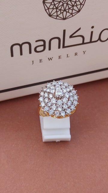 Diamond cut Zircon | judao ring | 22k gold polish | MR-111