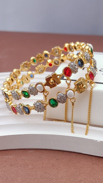 Multi Colors | Kara 22K Gold Plated | Openable | MB-780