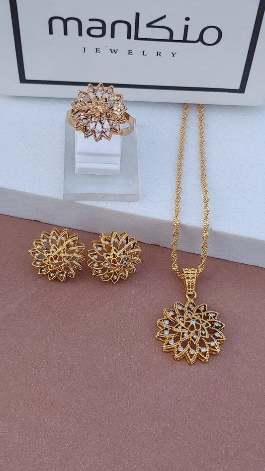 Real Gold Look - 22K Gold plated Locket set | RP-347