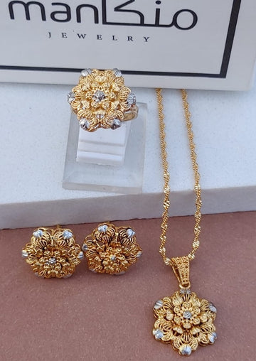 Real Gold Look | 22k Gold Plated Locket Set | RP-348