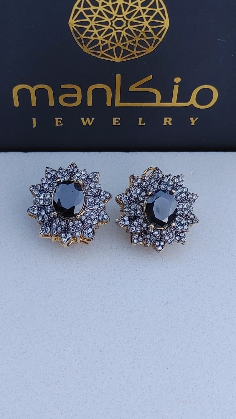 22K Gold Plated Designer Judao Zircon Studs | Original Zircon Stones | 7 Colors | ME-988