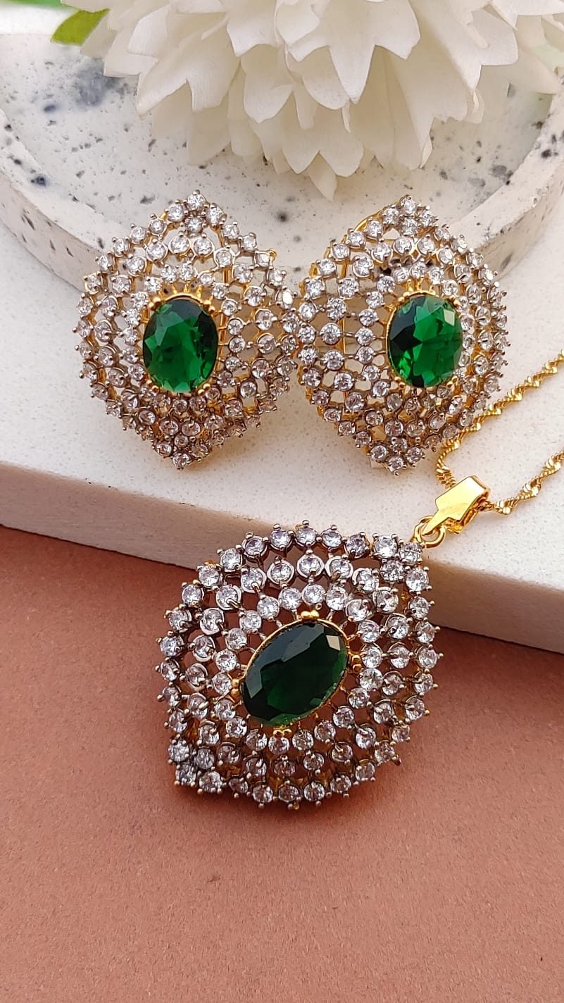 ⭐Top Seller | 6 Colors | Diamond Cut Zircon Judao Locket Set | 22K Gold Plated | MS-391