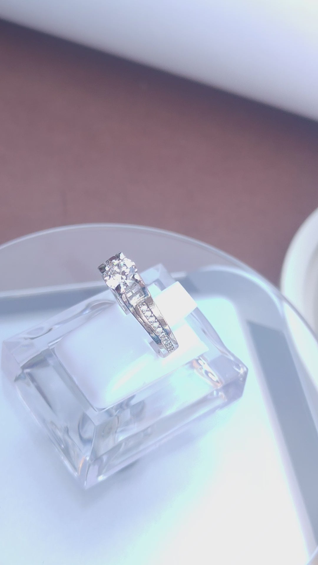925 SILVER STERLING RING WITH MOISSANITE DIAMOND - s26