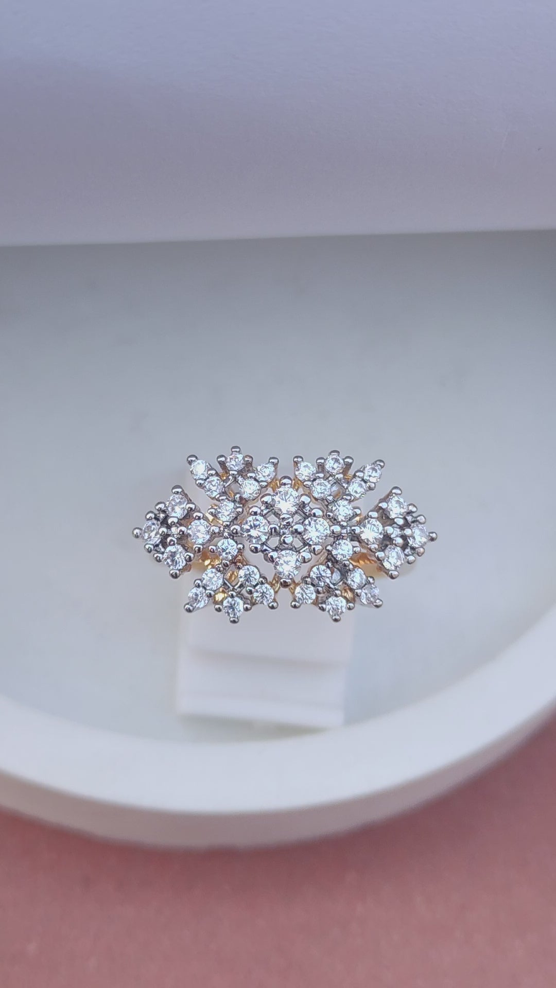 Diamond cut Zircon | judao ring | 22k gold polish | MR-148