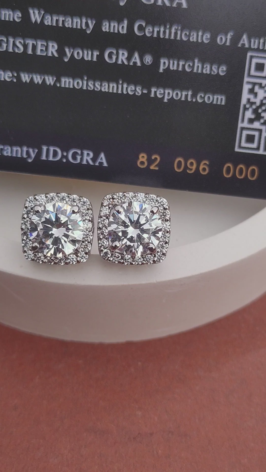 925 SILVER STERLING EARRINGS WITH MOISSANITE DIAMOND - s19