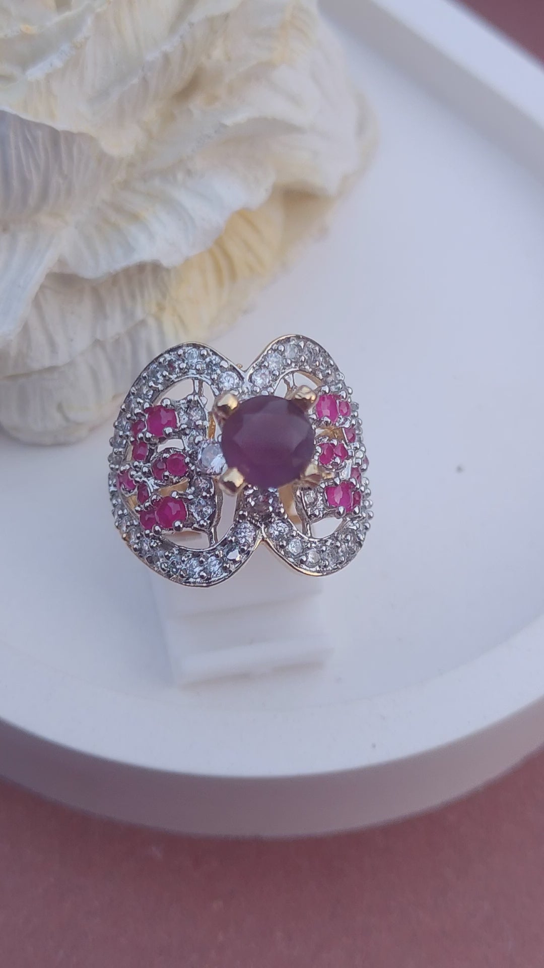 6Colors | Zircon Judao Rings with Real Stone | 18K Gold Polish | Adjustable Size | 3Yrs Warranty | MR-113