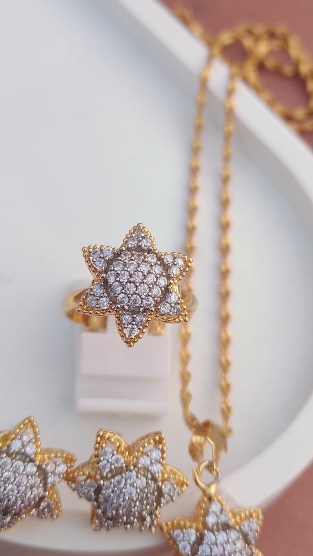 Zircon judao Locket Set | 22K Gold Plated(3 Yrs. Warranty) | Mk-660