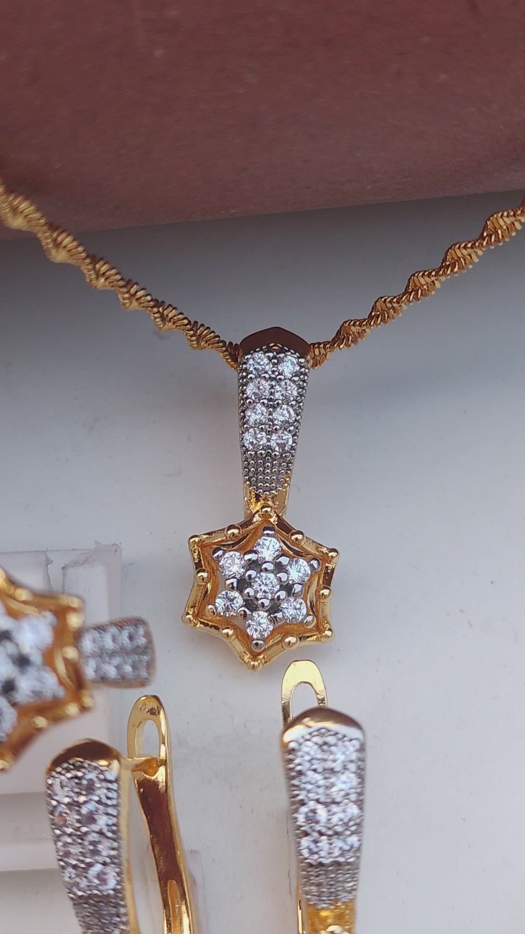 Zircon judao Locket Set | 22K Gold Plated(3 Yrs. Warranty) | Mk-669