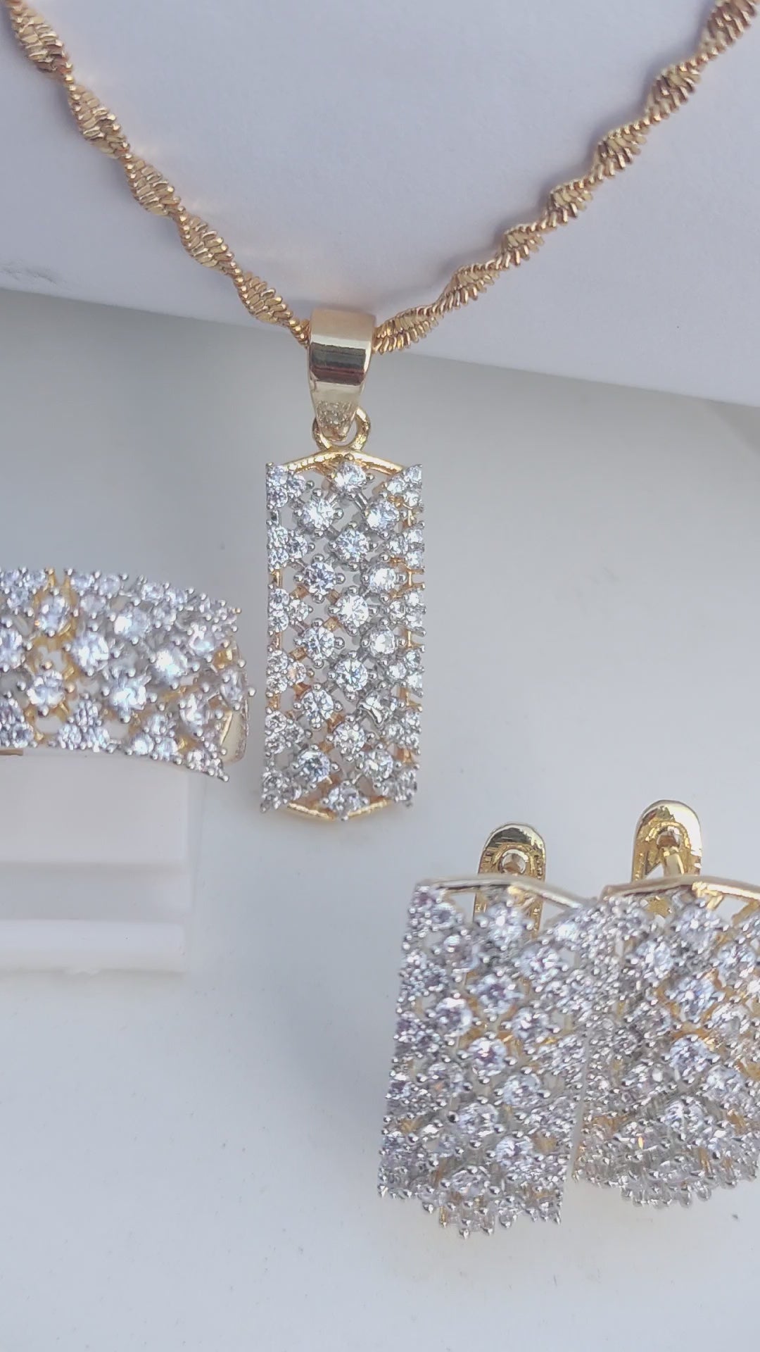 Zircon judao Locket Set | 22K Gold Plated(3 Yrs. Warranty) | Mk-609