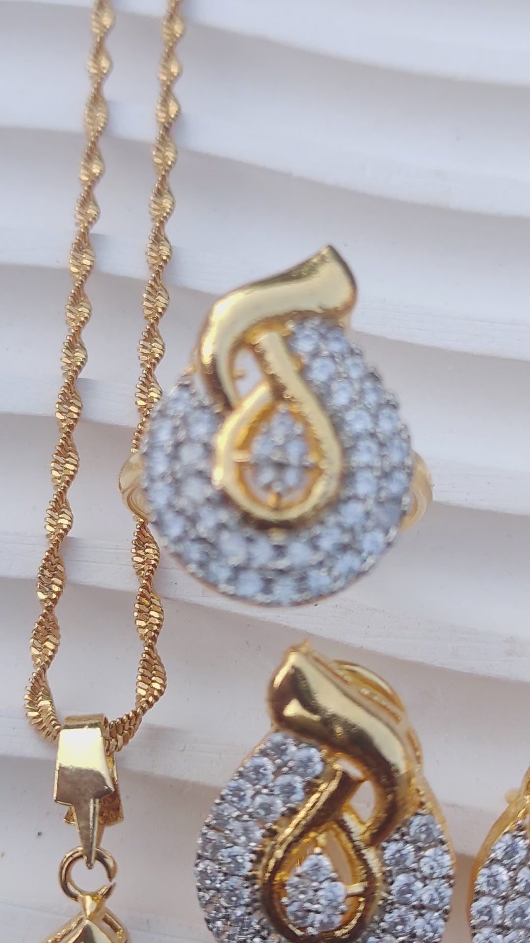 Zircon judao Locket Set | 22K Gold Plated(3 Yrs. Warranty) | Mk-609