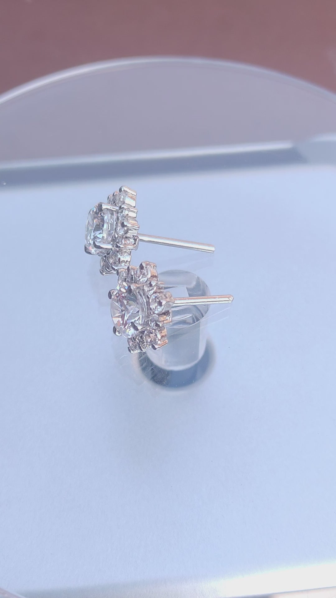 925 SILVER STERLING EARRINGS WITH MOISSANITE DIAMOND - s21
