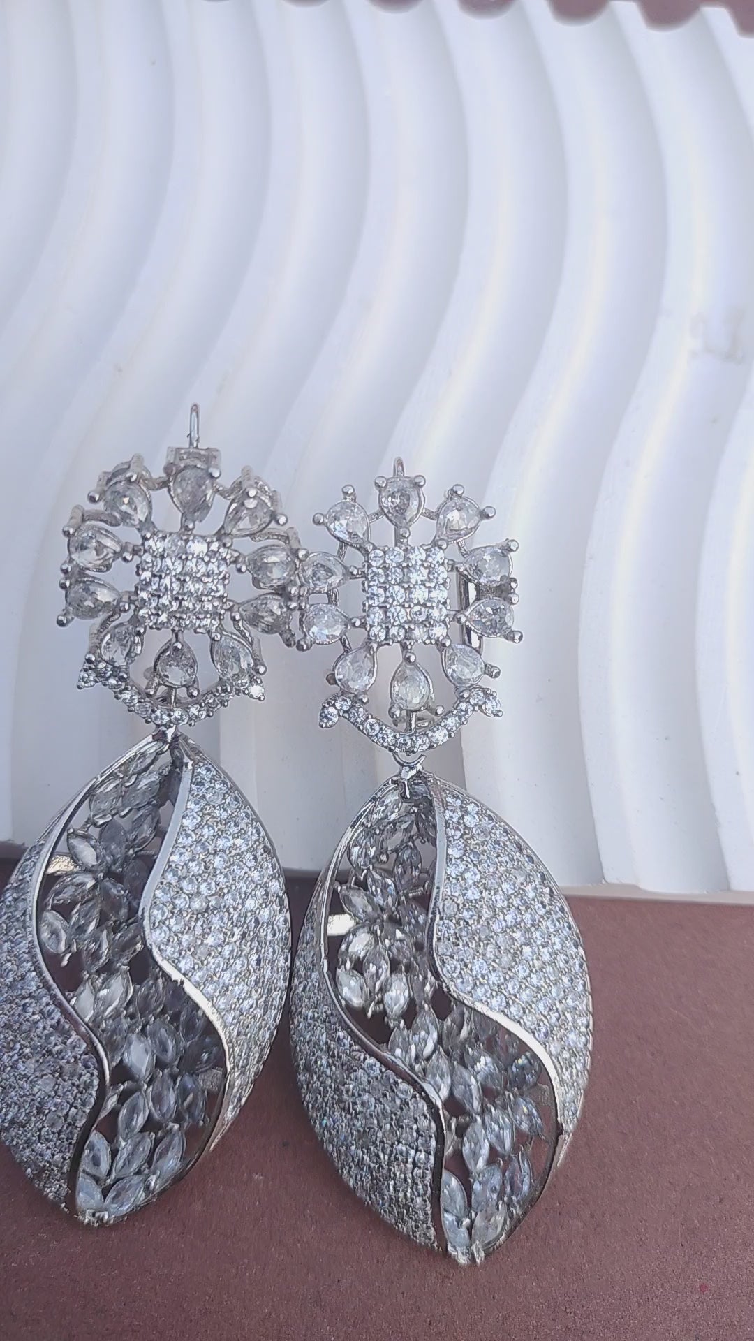 Handmade Judao earings with Real Stone Original silver plated Polish-ME-89