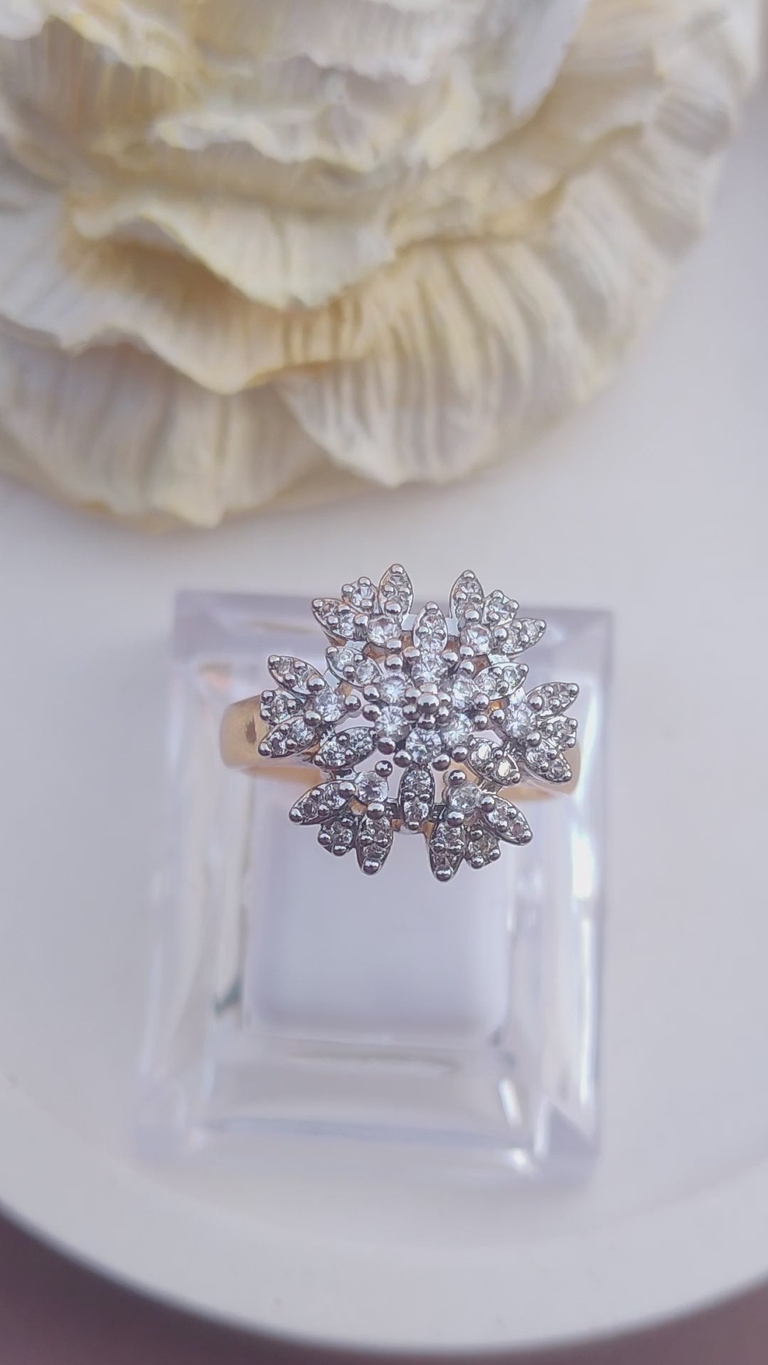 Diamond cut Zircon | judao ring | 22k gold polish | MR-200
