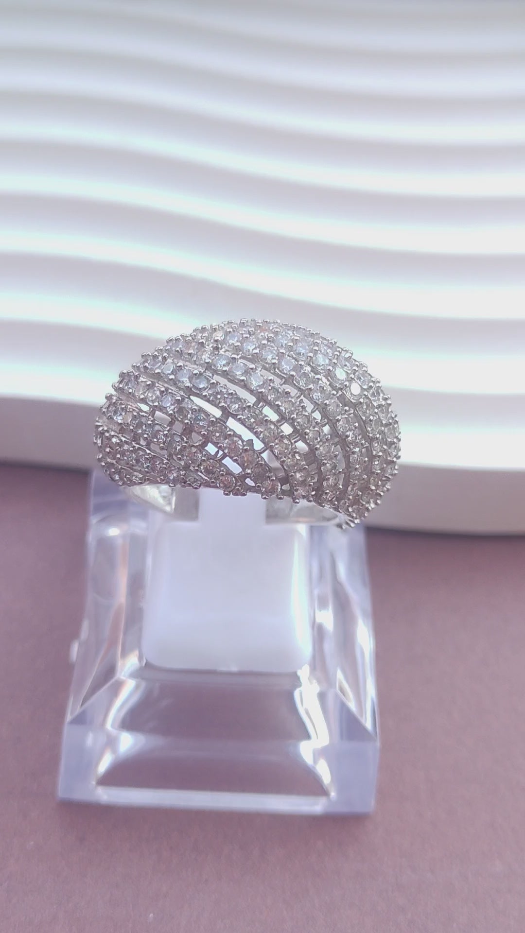 Diamond cut Zircon | judao ring | silver polish | MR-106