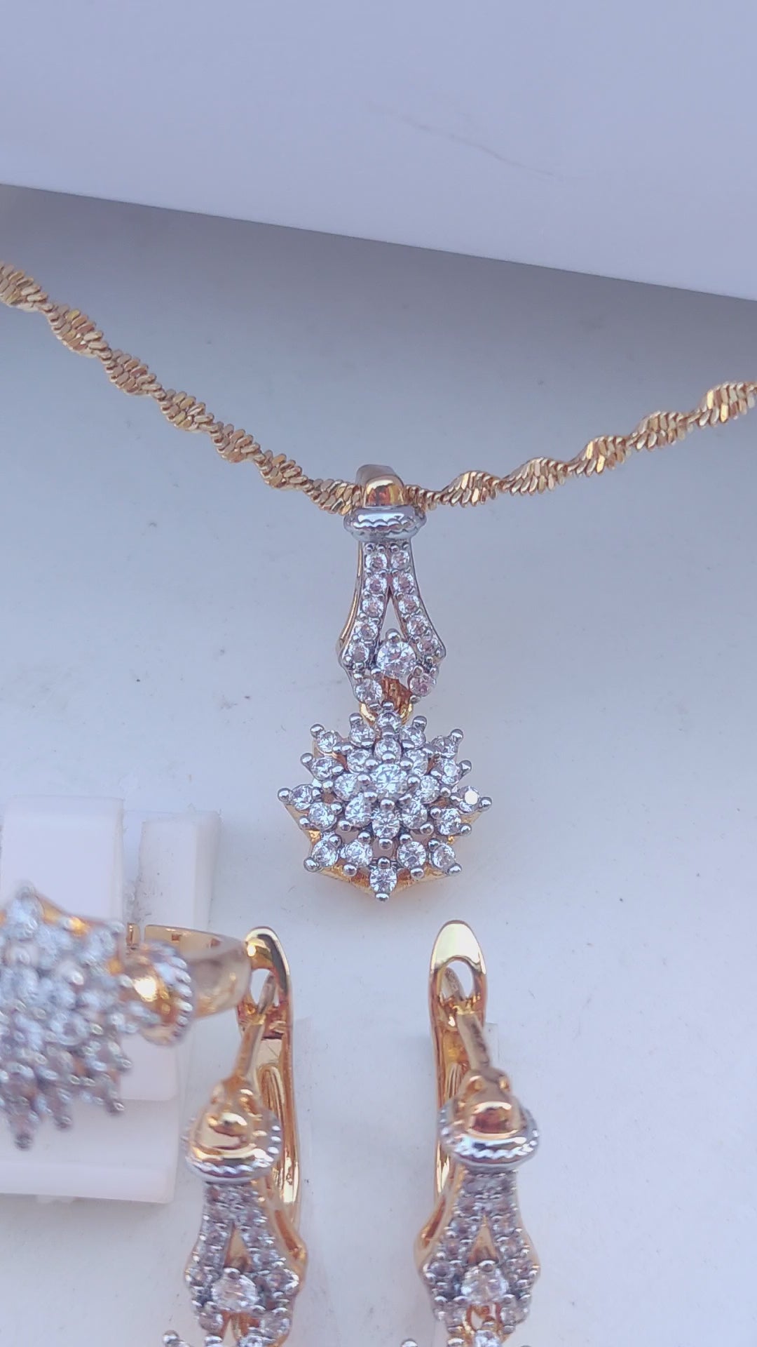 Zircon judao Locket Set | 22K Gold Plated(3 Yrs. Warranty) | Mk-667