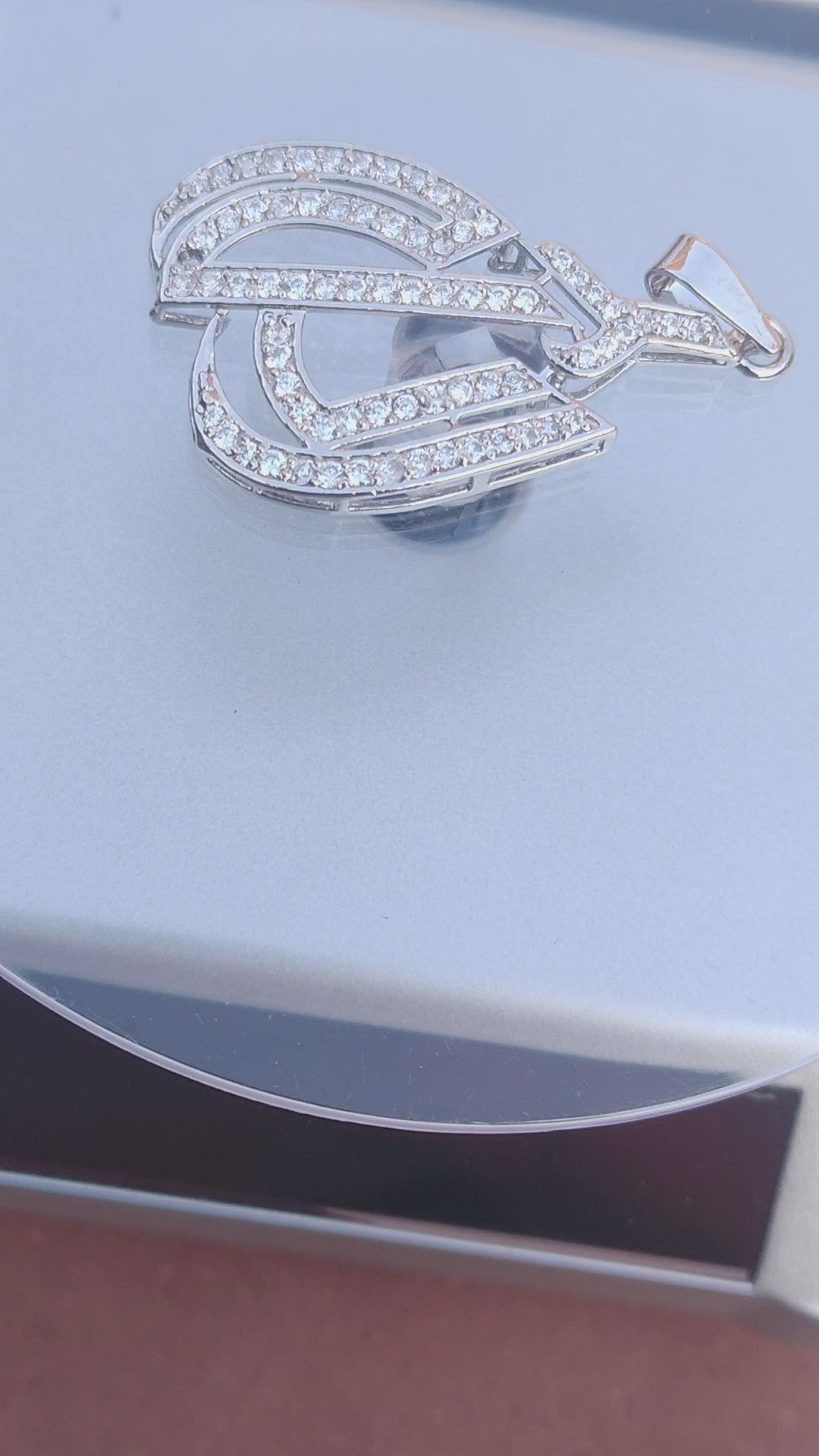 925 SILVER STERLING ALLAH LOCKET WITH MOISSANITE DIAMOND - s45