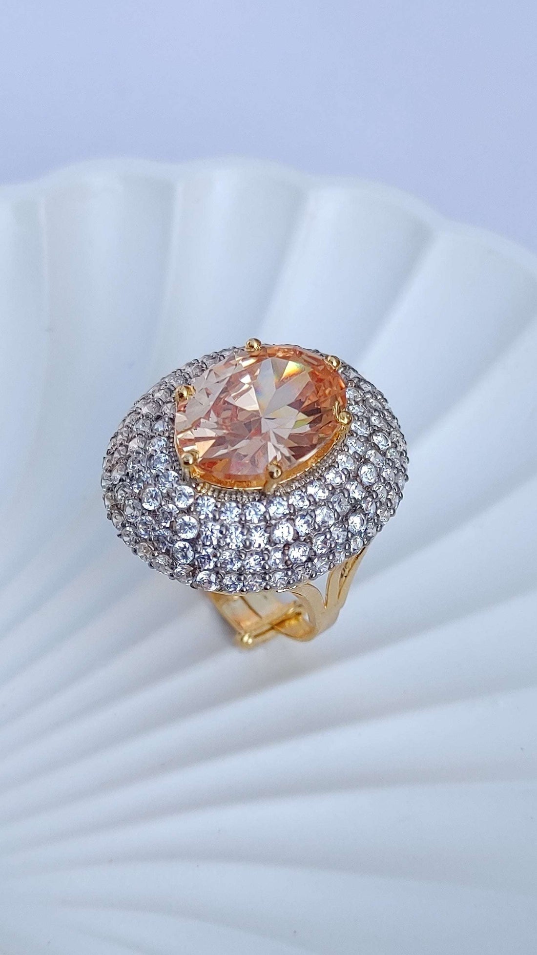 5 Colors | Zircon Judao Rings with Real Stone | 18K Gold Polish | Adjustable Size | 3Yrs Warranty | MR-364