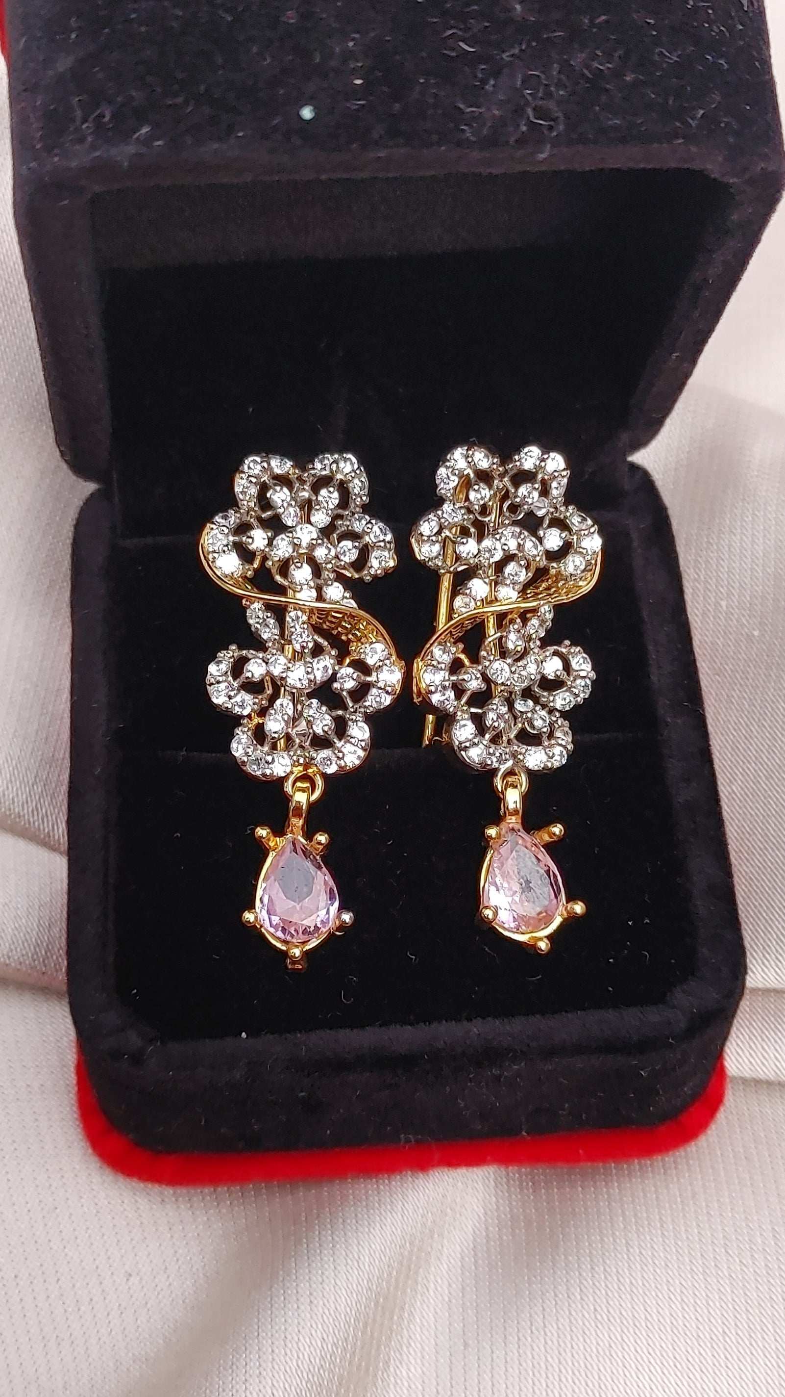 Handmade Judao Studs with Real Stone Original 18K Gold Polish-ME-324