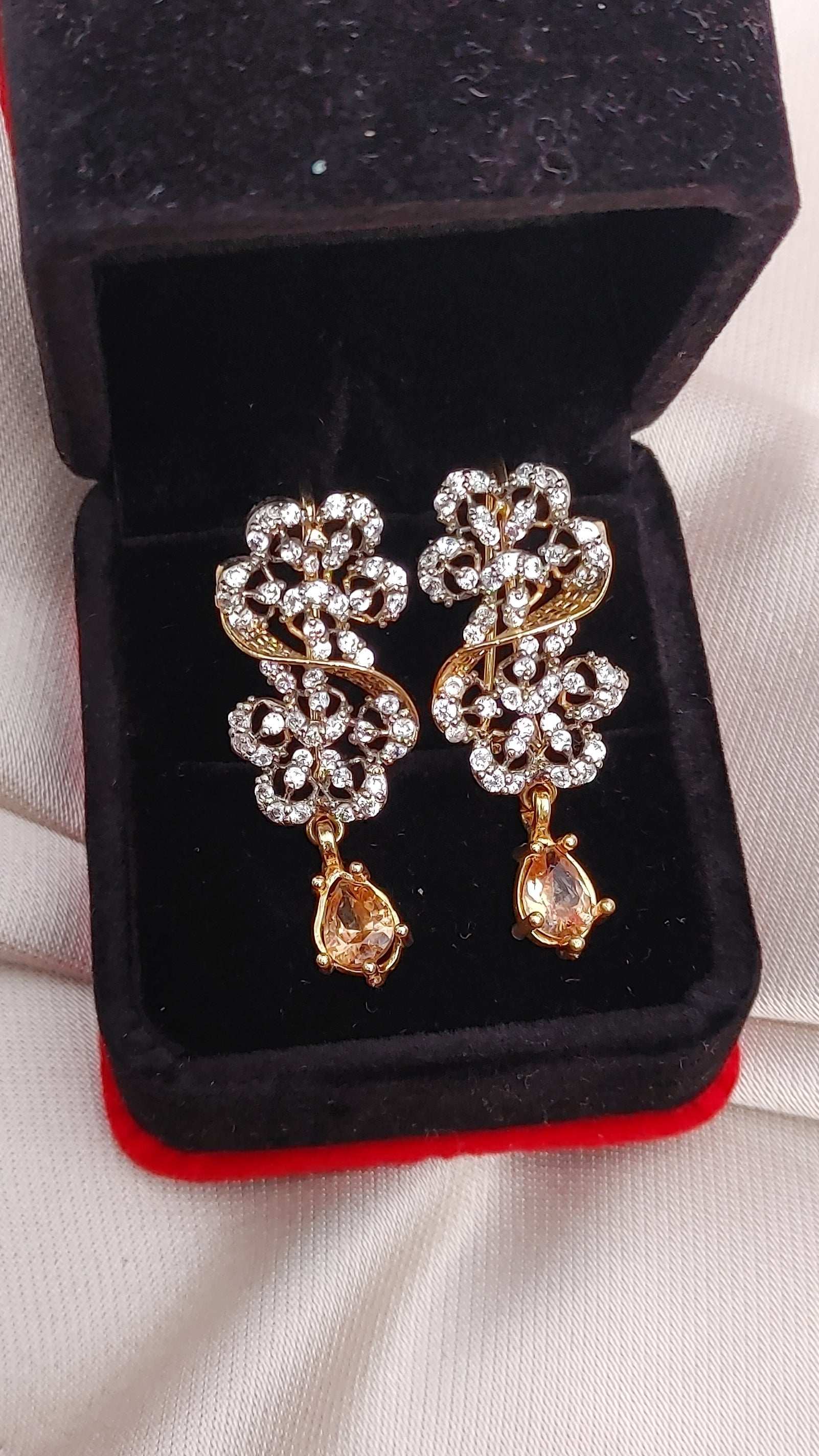 Handmade Judao Studs with Real Stone Original 18K Gold Polish-ME-324