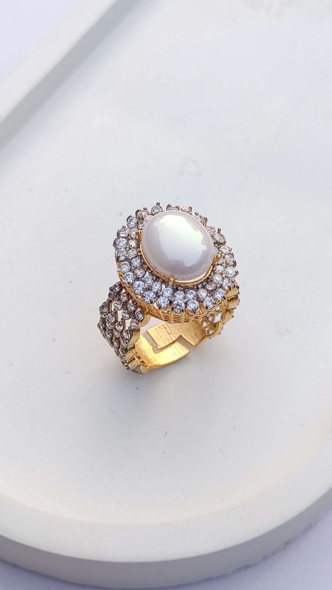 5 Colors | Zircon Judao Rings with Real Stone | 22K Gold Polish | Adjustable Size | 3Yrs Warranty | MR-360
