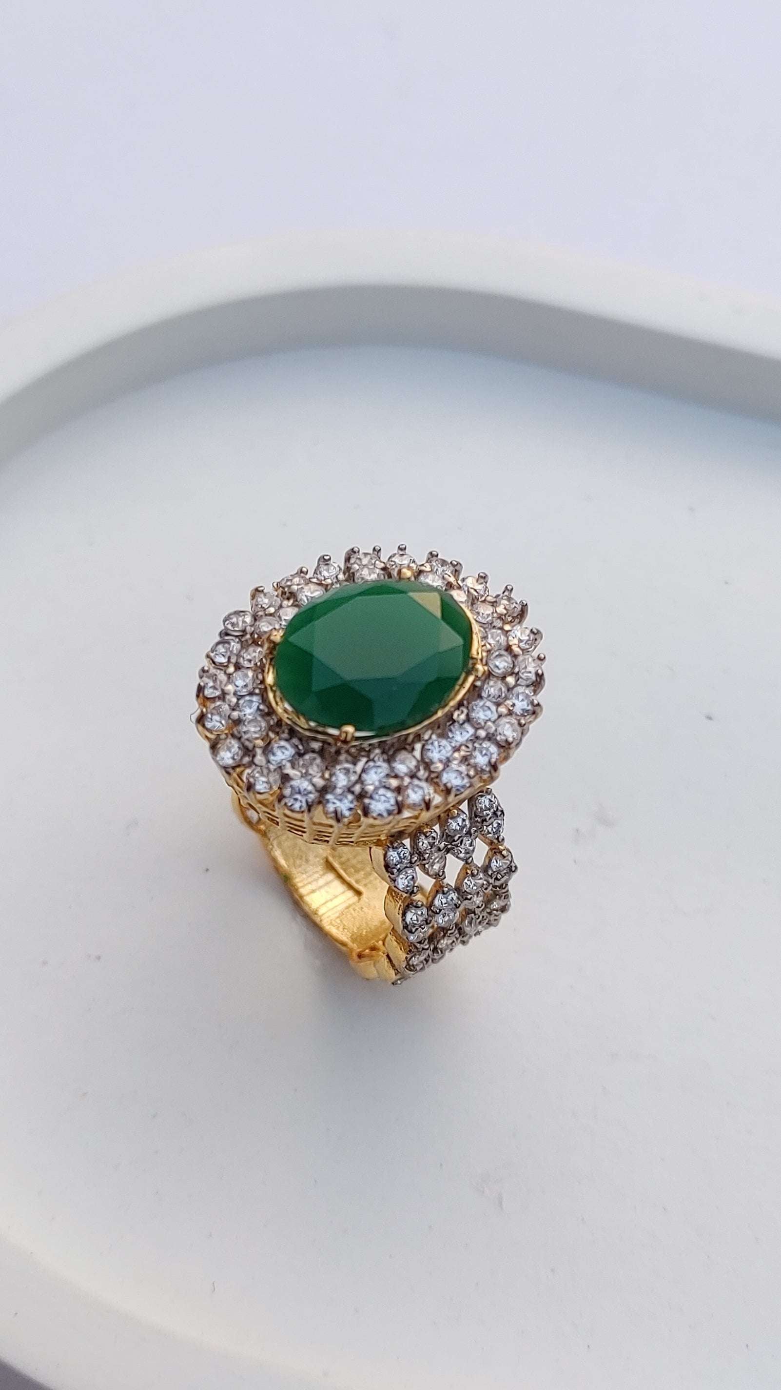 5 Colors | Zircon Judao Rings with Real Stone | 22K Gold Polish | Adjustable Size | 3Yrs Warranty | MR-360
