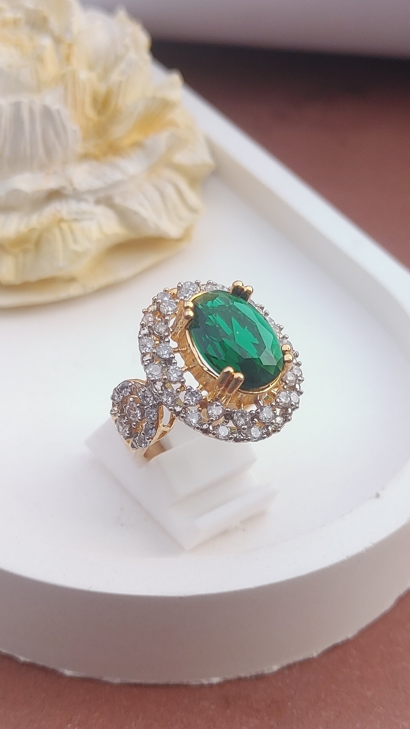 8Colors | Zircon Judao Rings with Real Stone | 18K Gold Polish | Adjustable Size | 3Yrs Warranty | MR-456