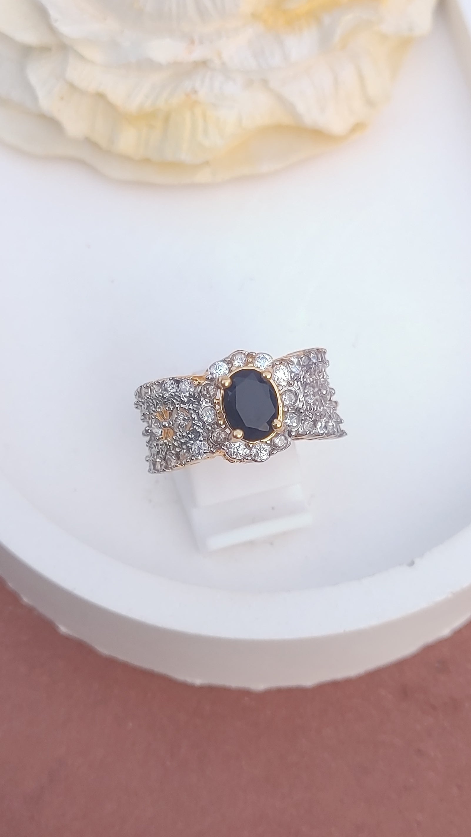 7Colors | Zircon Judao Rings with Real Stone | 18K Gold Polish | Adjustable Size | 3Yrs Warranty | MR-503