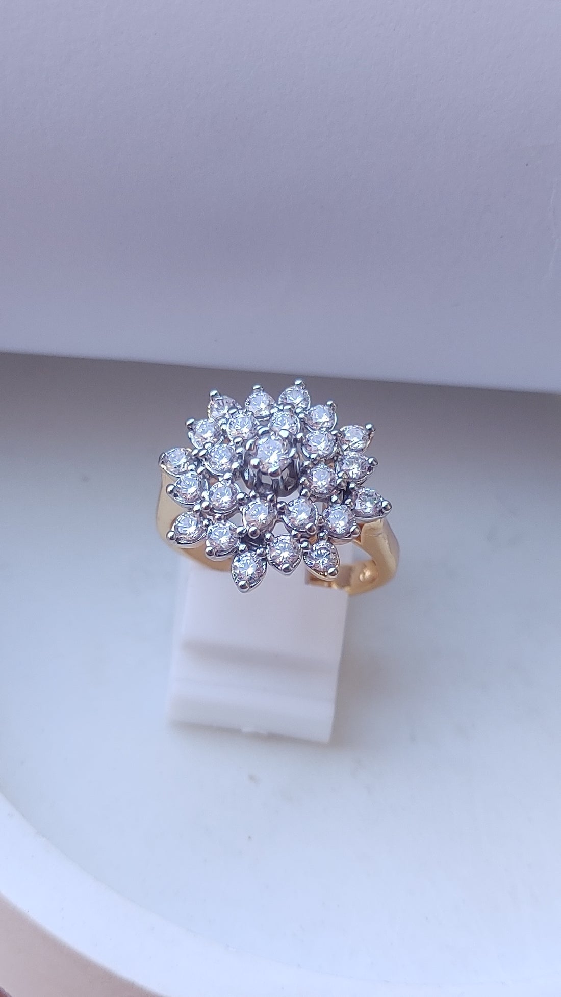 Diamond cut Zircon | judao ring | 22k gold polish | MR-144