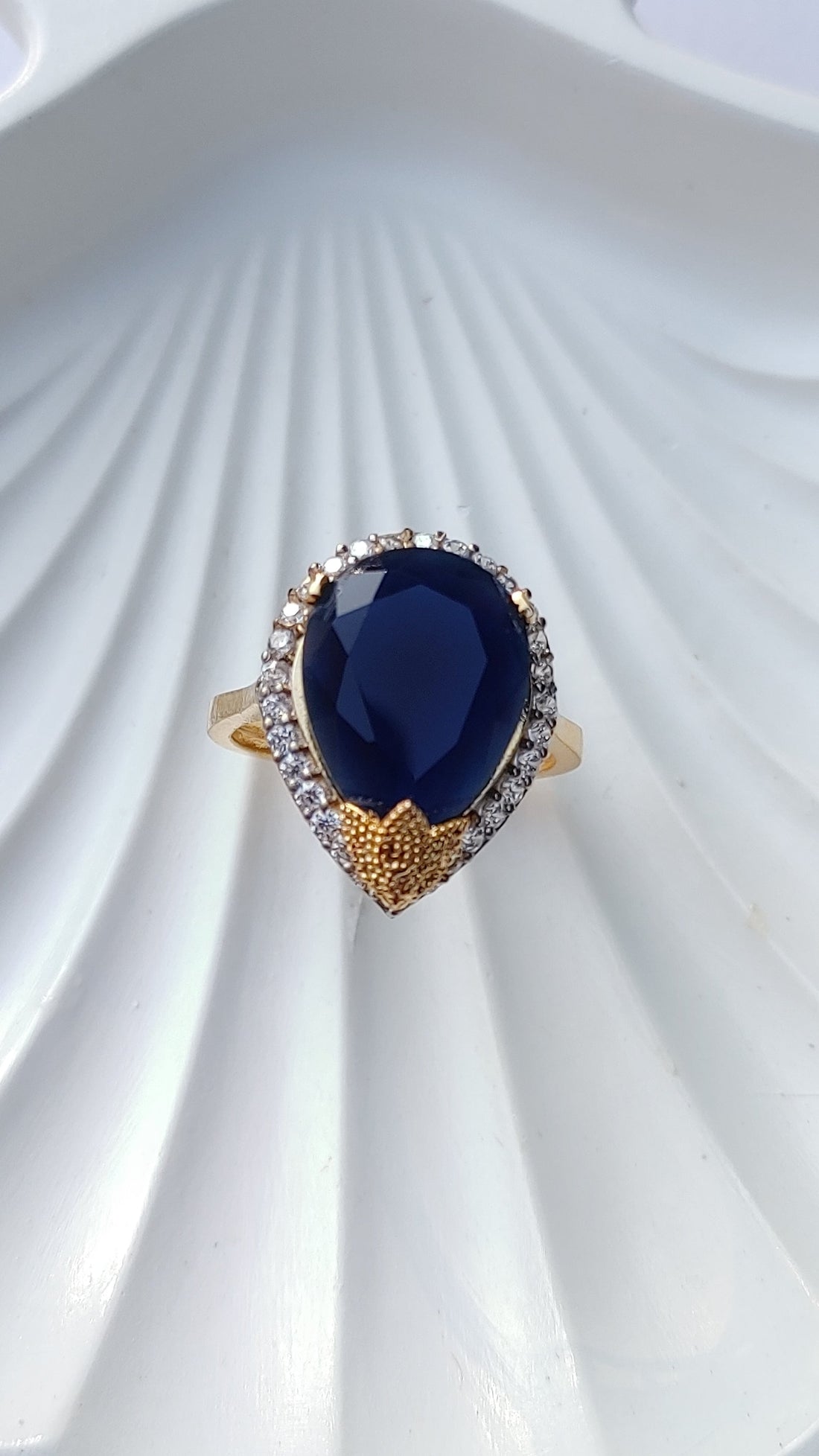 5 Colors | Zircon Judao Rings with Real Stone | 18K Gold Polish | Adjustable Size | 3Yrs Warranty | MR-362