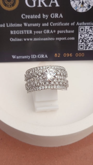 925 SILVER STERLING RING WITH MOISSANITE DIAMOND - s11