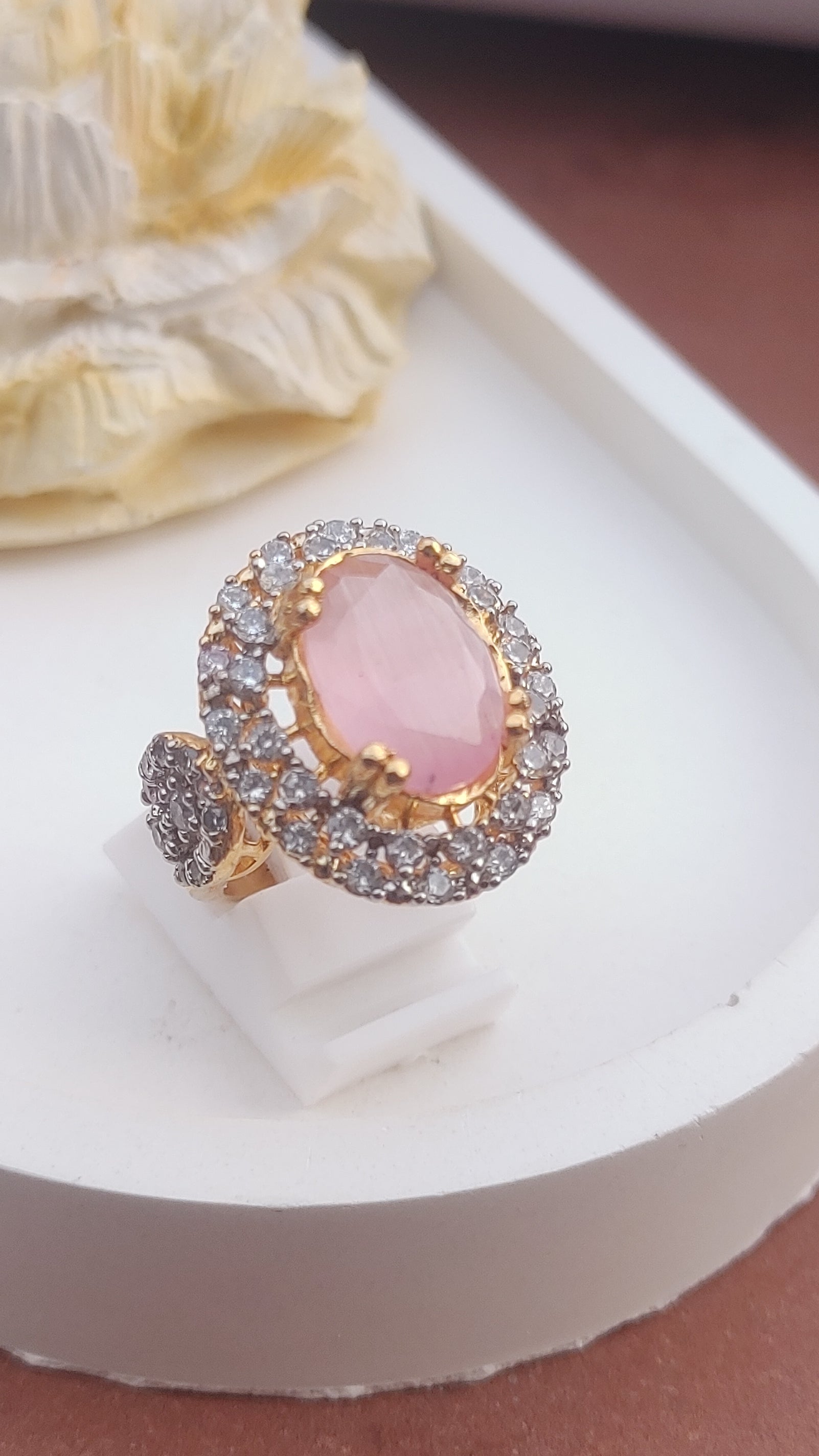 8Colors | Zircon Judao Rings with Real Stone | 18K Gold Polish | Adjustable Size | 3Yrs Warranty | MR-456