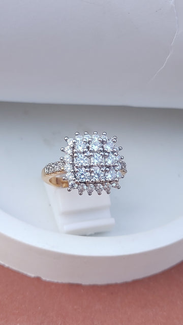 Diamond cut Zircon | judao ring | 22k gold polish | MR-347