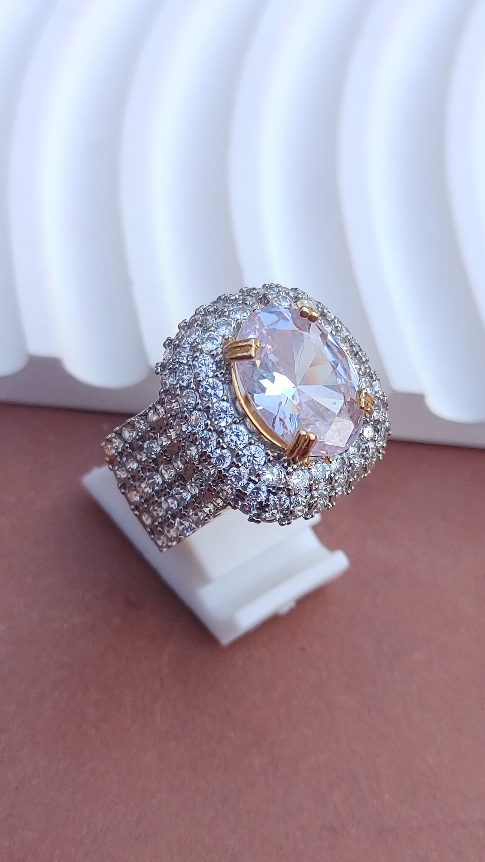 9Colors | Zircon Judao Rings with Real Stone | 18K Gold Polish | Adjustable Size | 3Yrs Warranty | MR-364