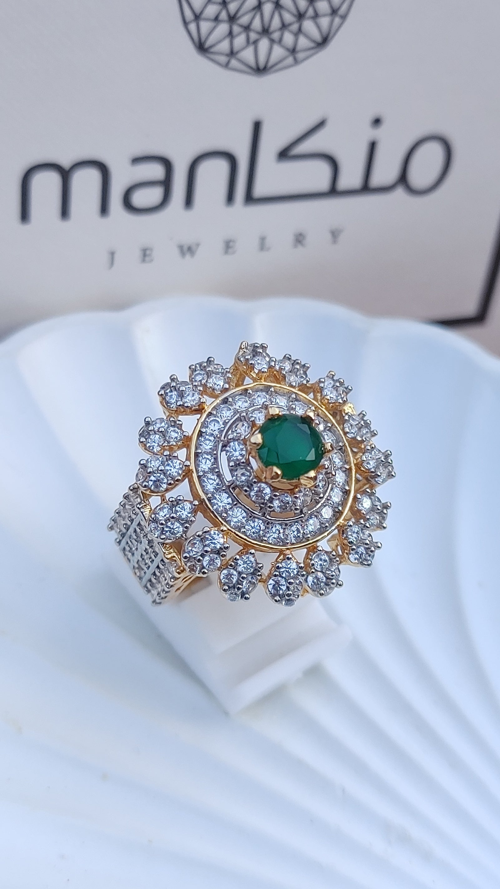 5 Colors | Zircon Judao Rings with Real Stone | 18K Gold Polish | Adjustable Size | 3Yrs Warranty | MR-352