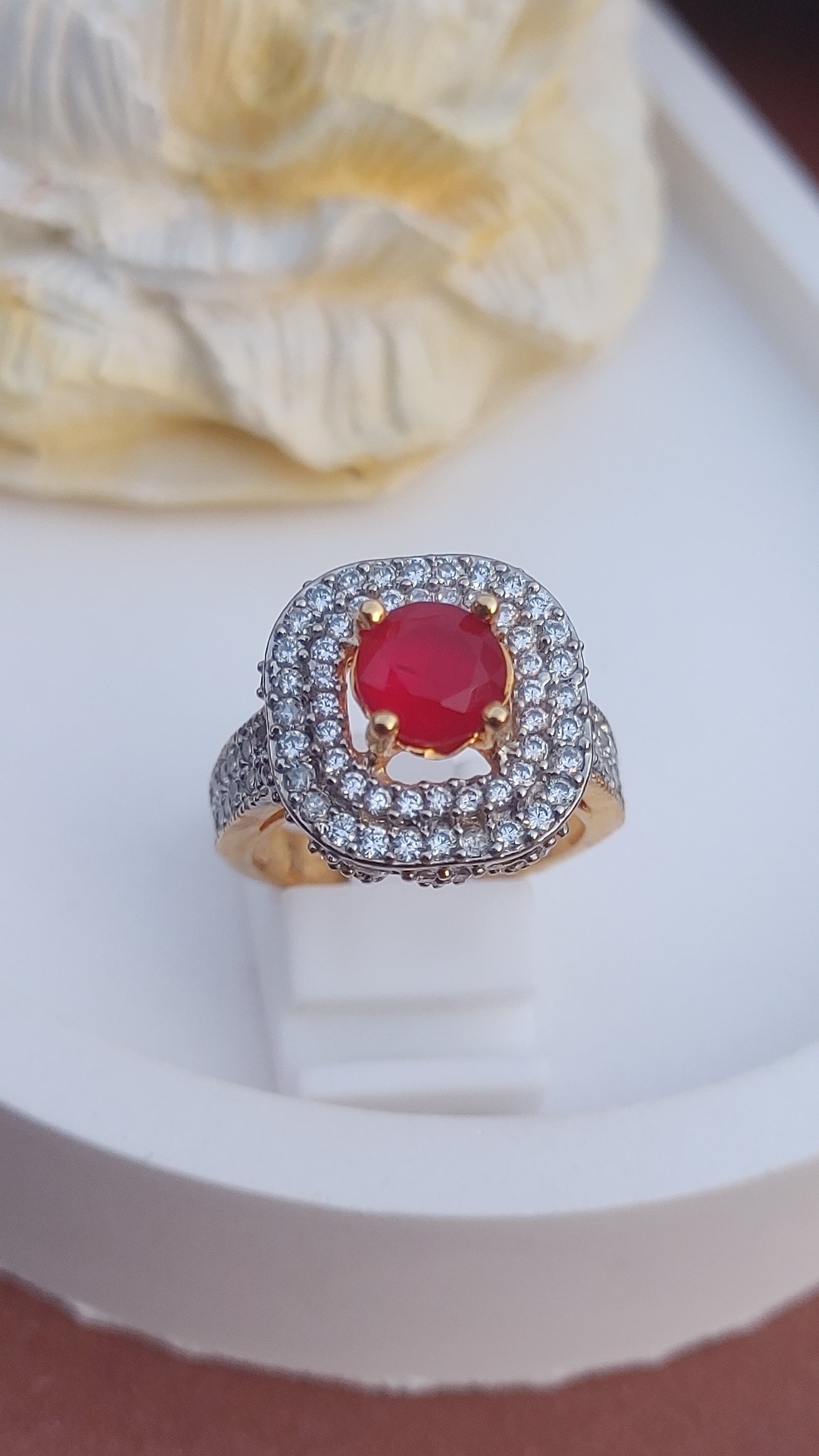 8Colors | Zircon Judao Rings with Real Stone | 18K Gold Polish | Adjustable Size | 3Yrs Warranty | MR-333
