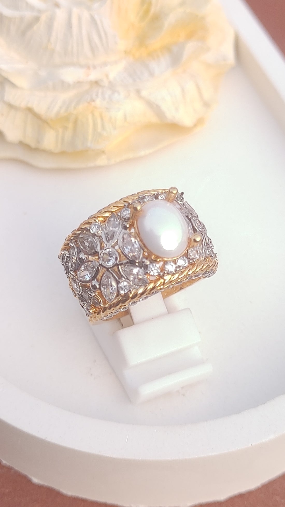 4Colors | Zircon Judao Rings with Real Stone | 18K Gold Polish | Adjustable Size | 3Yrs Warranty | MR-100