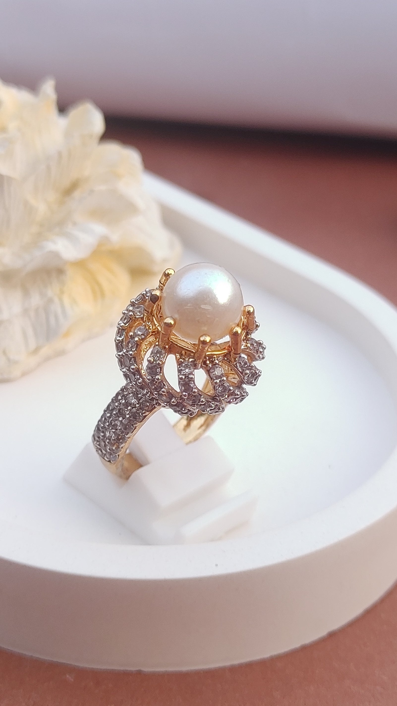 4Colors | Zircon Judao Rings with Real Stone | 18K Gold Polish | Adjustable Size | 3Yrs Warranty | MR-502