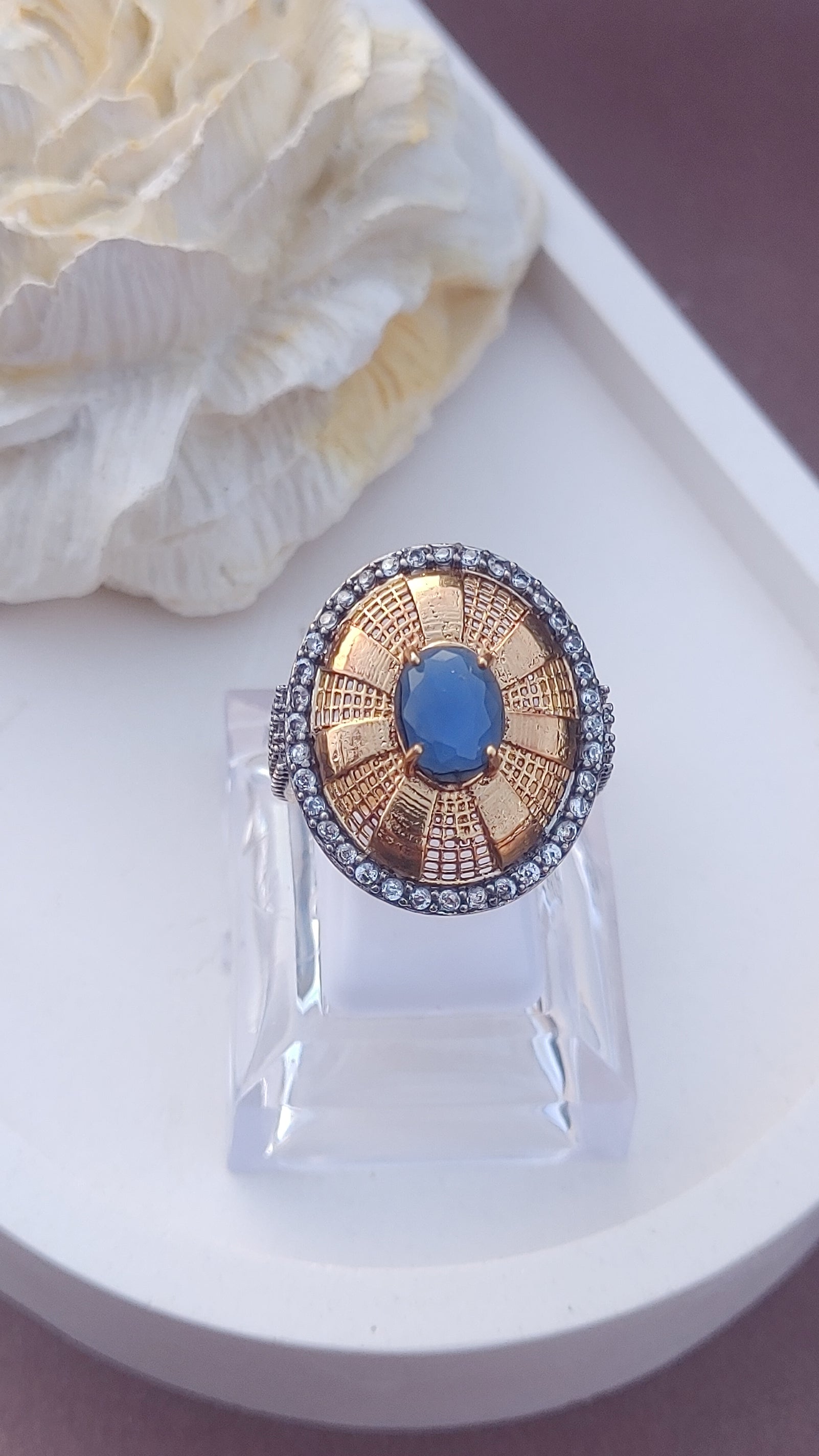 Diamond cut Zircon | judao ring | 22k gold polish | MR-912 (Copy)