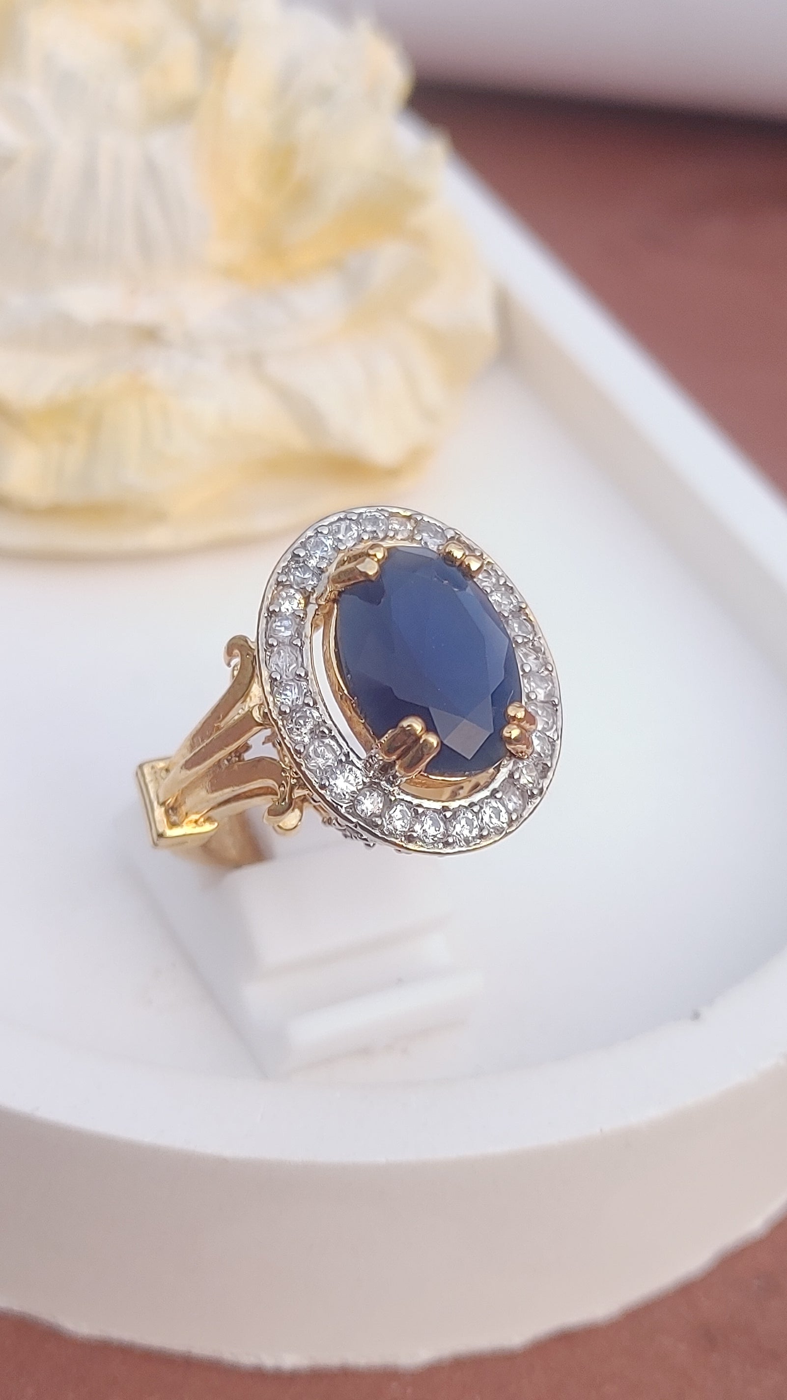 5Colors | Zircon Judao Rings with Real Stone | 18K Gold Polish | Adjustable Size | 3Yrs Warranty | MR-477