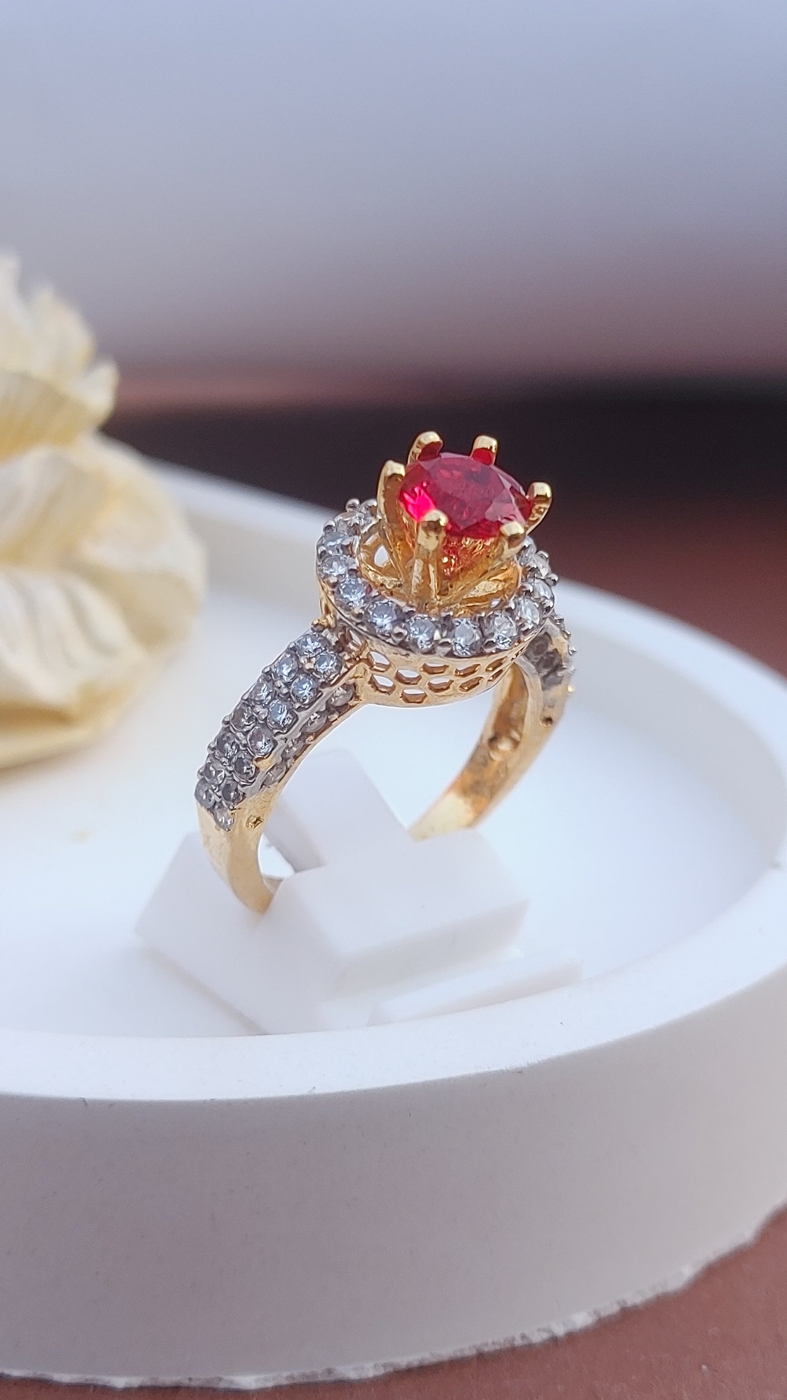 8Colors | Zircon Judao Rings with Real Stone | 18K Gold Polish | Adjustable Size | 3Yrs Warranty | MR-251