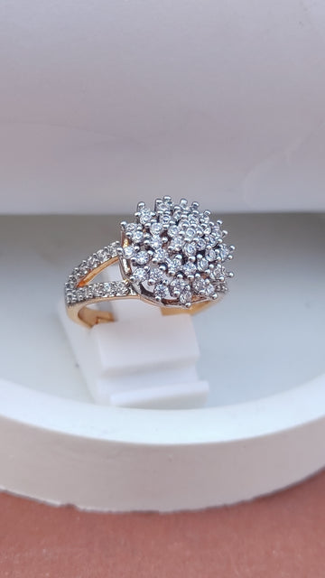 Diamond cut Zircon | judao ring | 22k gold polish | MR-343