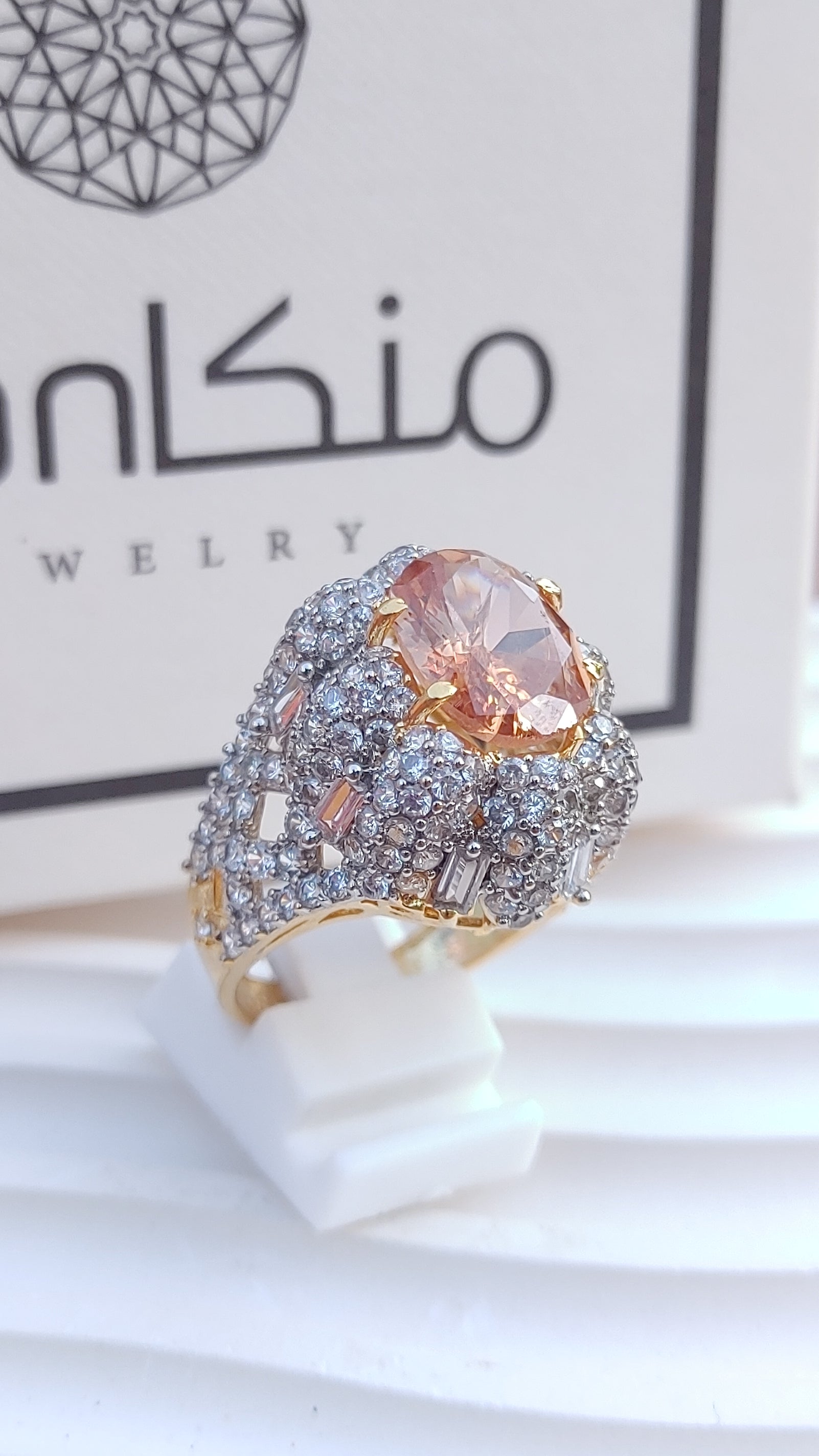 7 Colors | Zircon Judao Rings with Real Stone | 18K Gold Polish | Adjustable Size | 3Yrs Warranty | MR-355