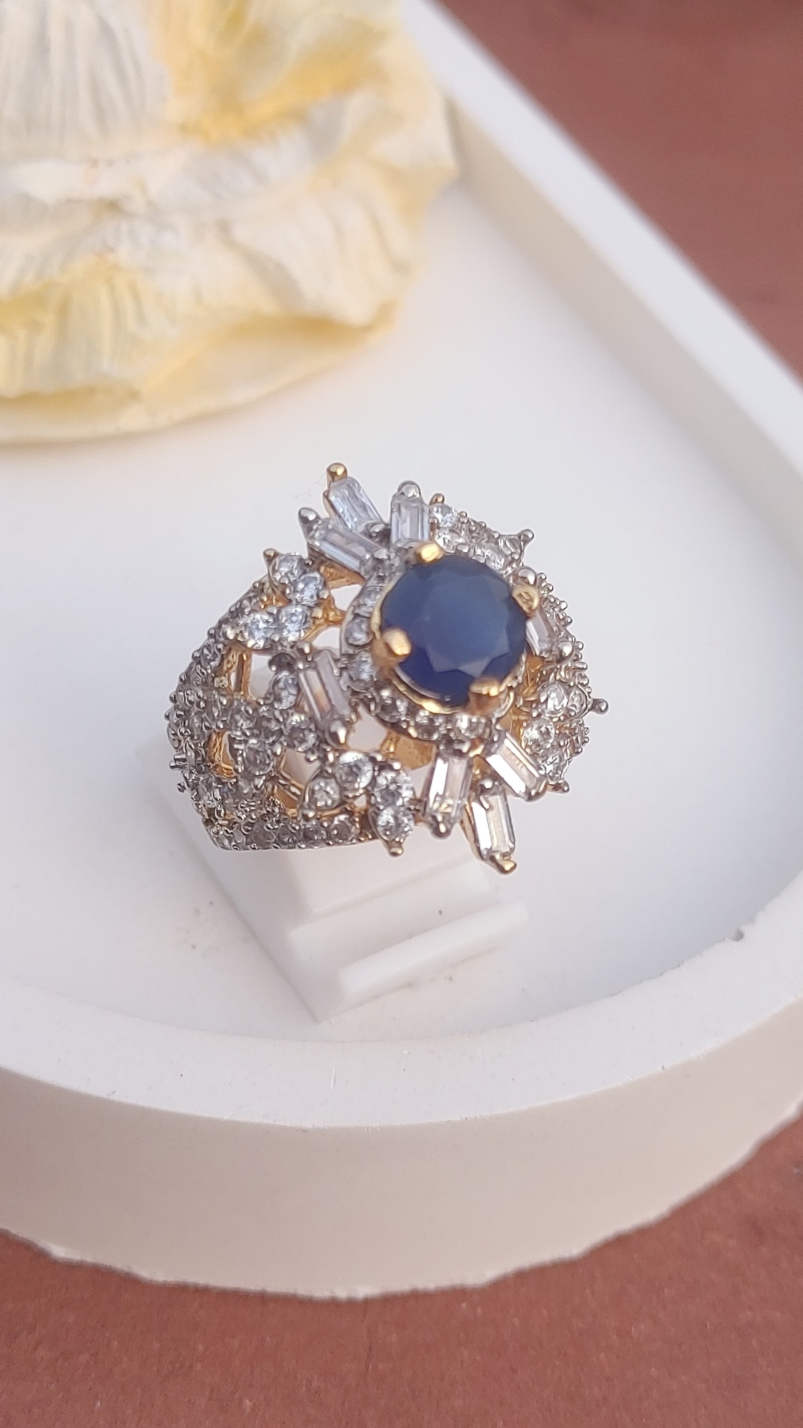 6 Colors | Zircon Judao Rings with Real Stone | 18K Gold Polish | Adjustable Size | 3Yrs Warranty | MR-355