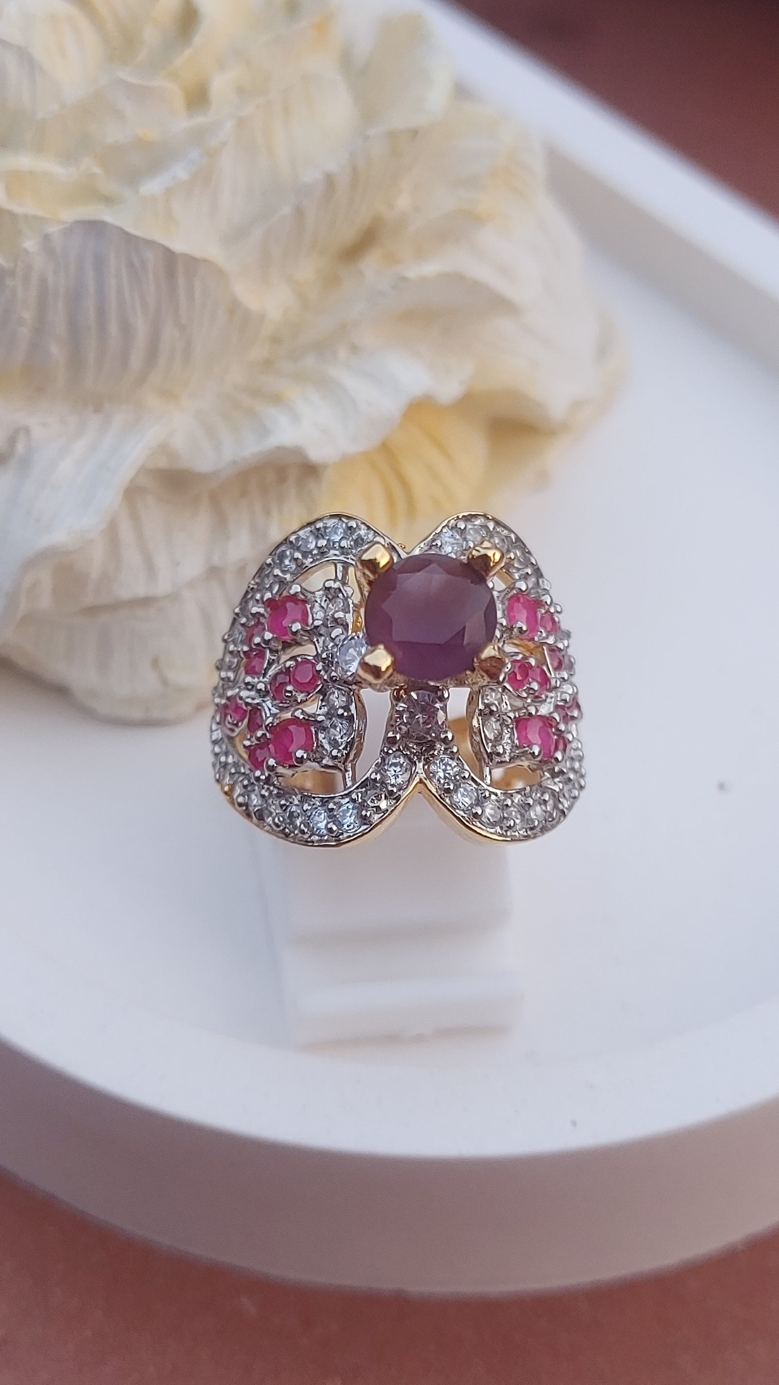 6Colors | Zircon Judao Rings with Real Stone | 18K Gold Polish | Adjustable Size | 3Yrs Warranty | MR-113