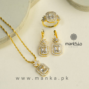 Diamond Cut Zircon Judao locket set 22 K Gold Polish Hand Made | ME-999