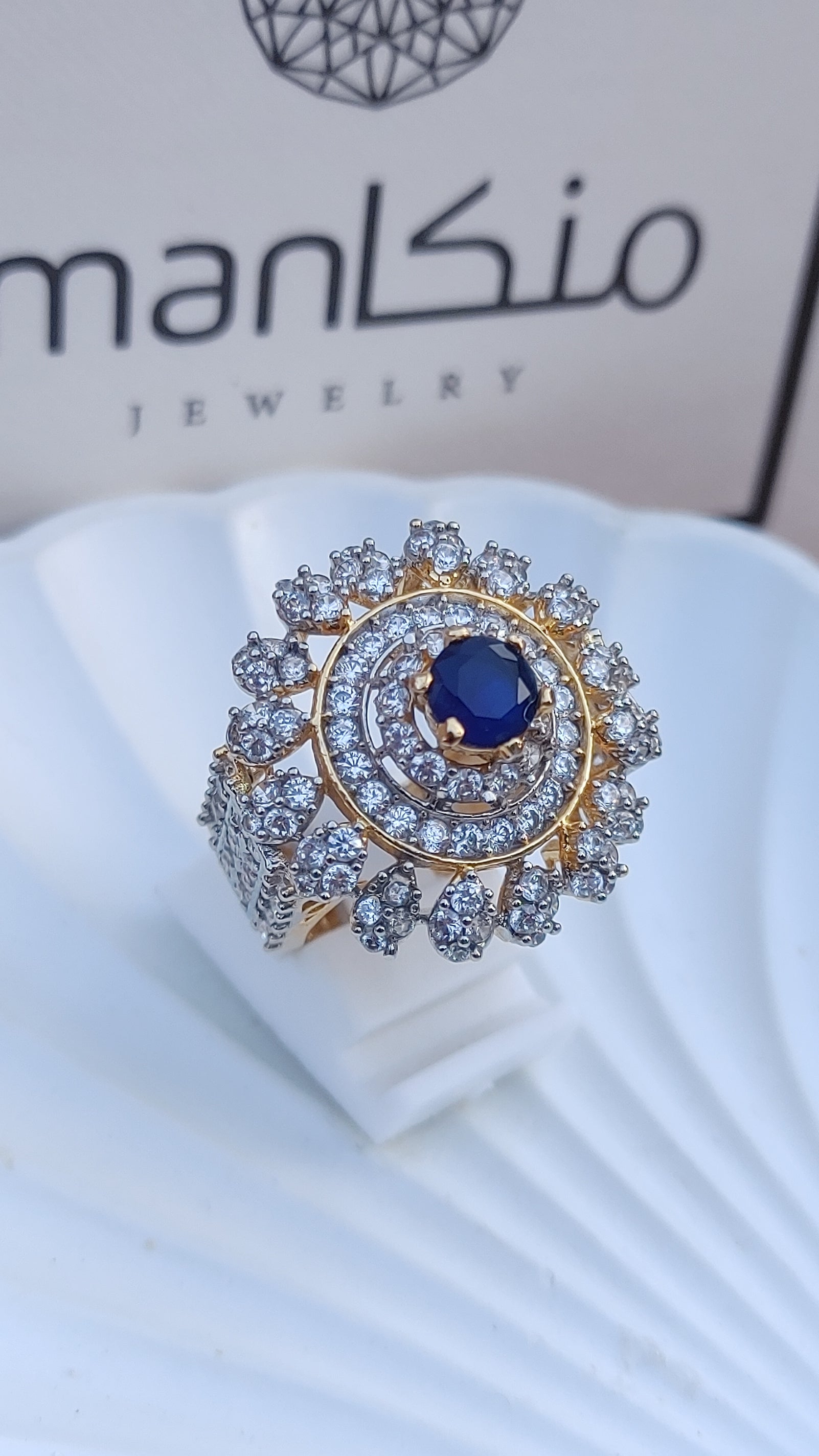 5 Colors | Zircon Judao Rings with Real Stone | 18K Gold Polish | Adjustable Size | 3Yrs Warranty | MR-352