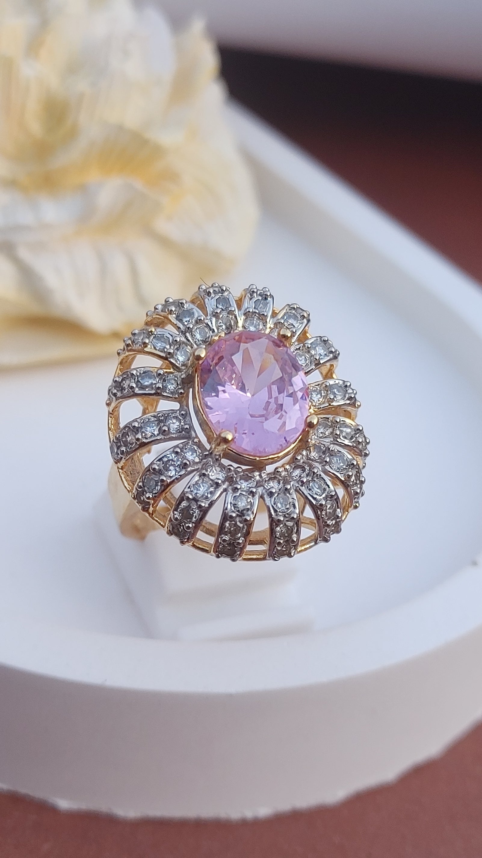 8Colors | Zircon Judao Rings with Real Stone | 18K Gold Polish | Adjustable Size | 3Yrs Warranty | MR-326